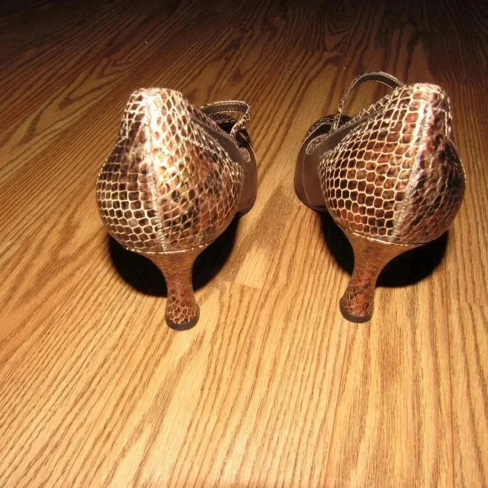 Franco Sarto Mary Jane Snakeskin Pumps Heels 8.5M